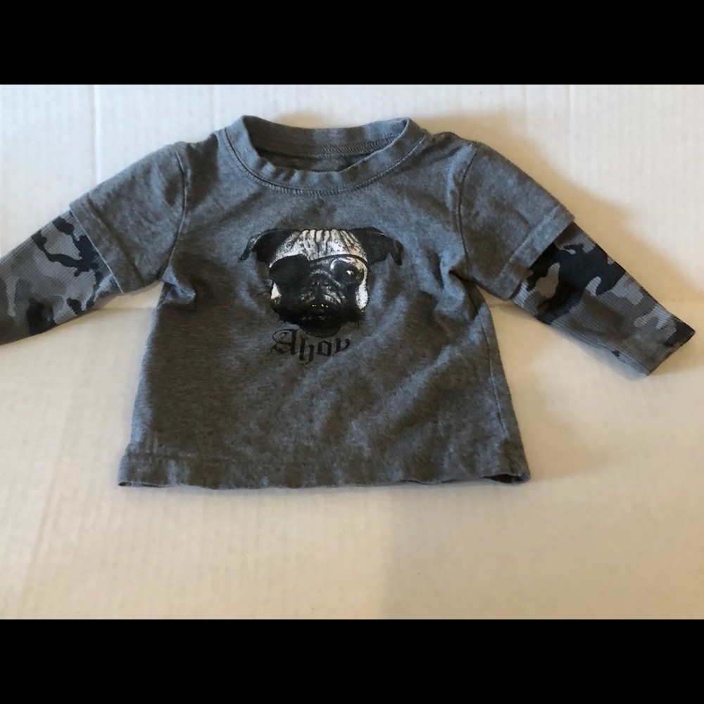 George Pug Long Sleeve Tee 3 - 6 months